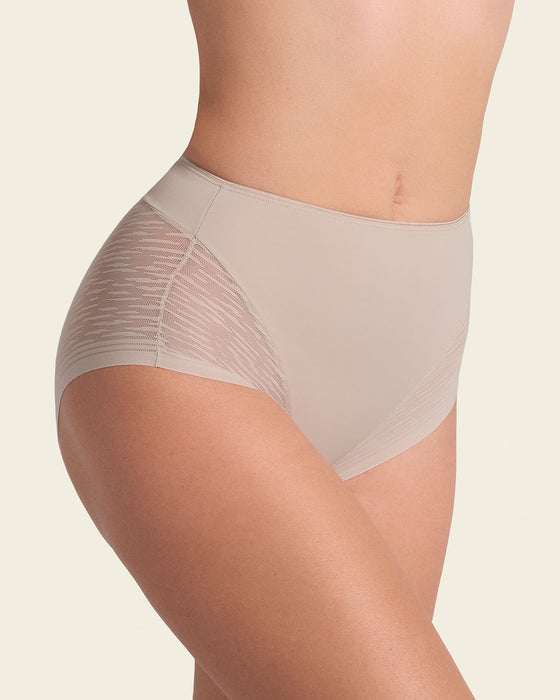 High-Waisted Sheer Lace Shaper Panty