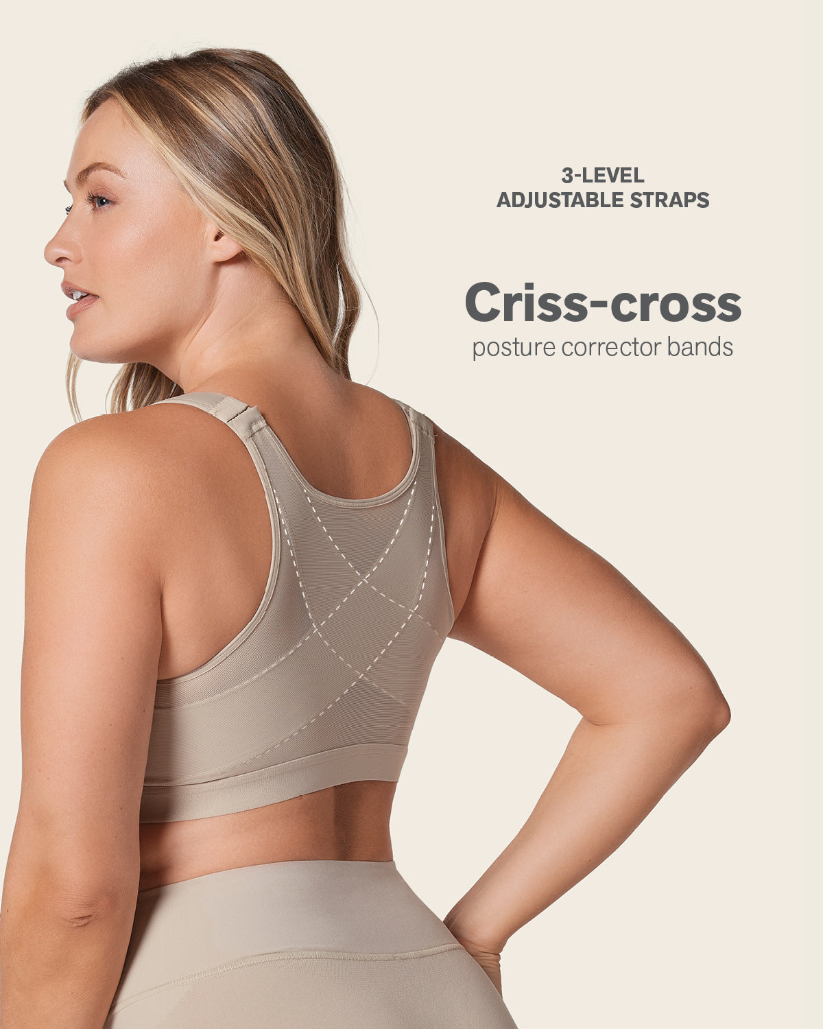 Post-Surgical Wireless Bra with Front Closure