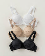 Extra Coverage Support Wireless Bra with Lace Cups