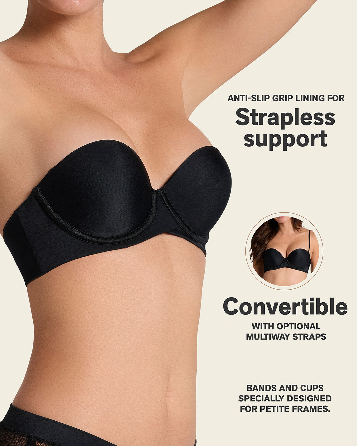 Double Push-Up Strapless Petite Bra