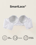 Convertible Balconette Lace Push Up Bra