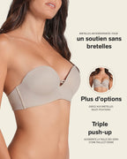 Triple Push-Up Strapless Bra