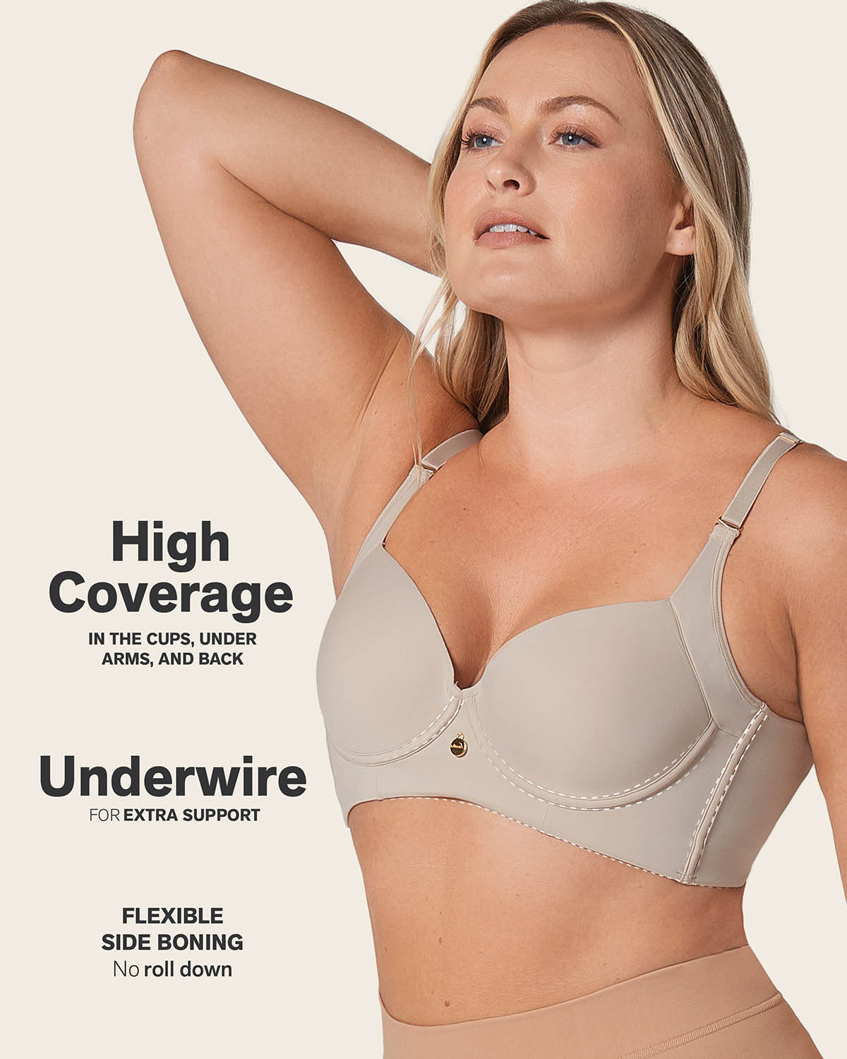Back Smoothing Bra with Soft Full Coverage Cups