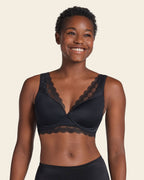 Lace Profile Bra & Ultra Light Lace Panty in Black