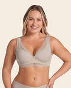 Lace Profile Bra & Ultra Light Lace Panty in Nude