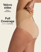 3-Pack Firm Compression Postpartum Panties with Adjustable Belly Wrap