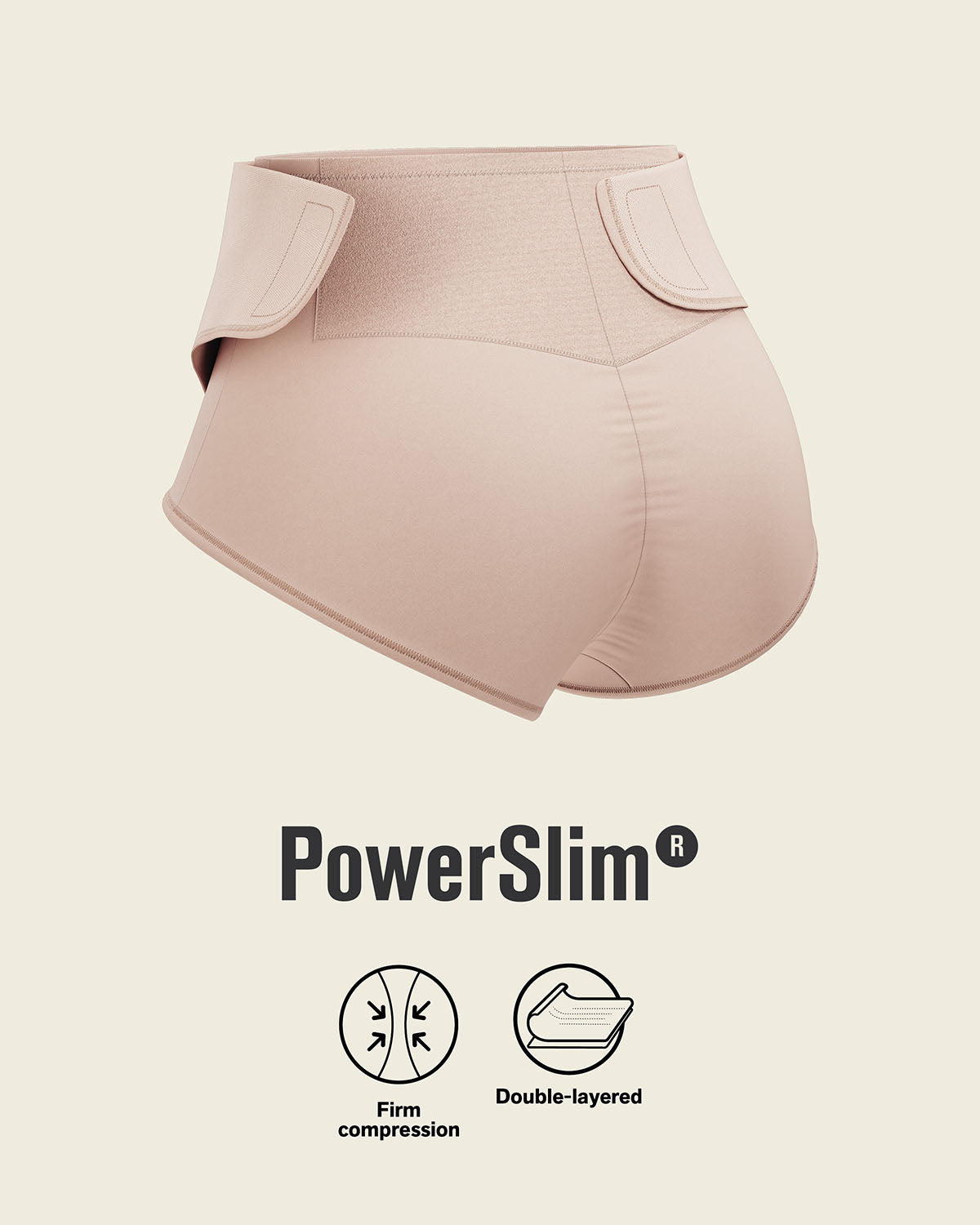 2-Pack Firm Compression Postpartum Panties with Adjustable Belly Wrap