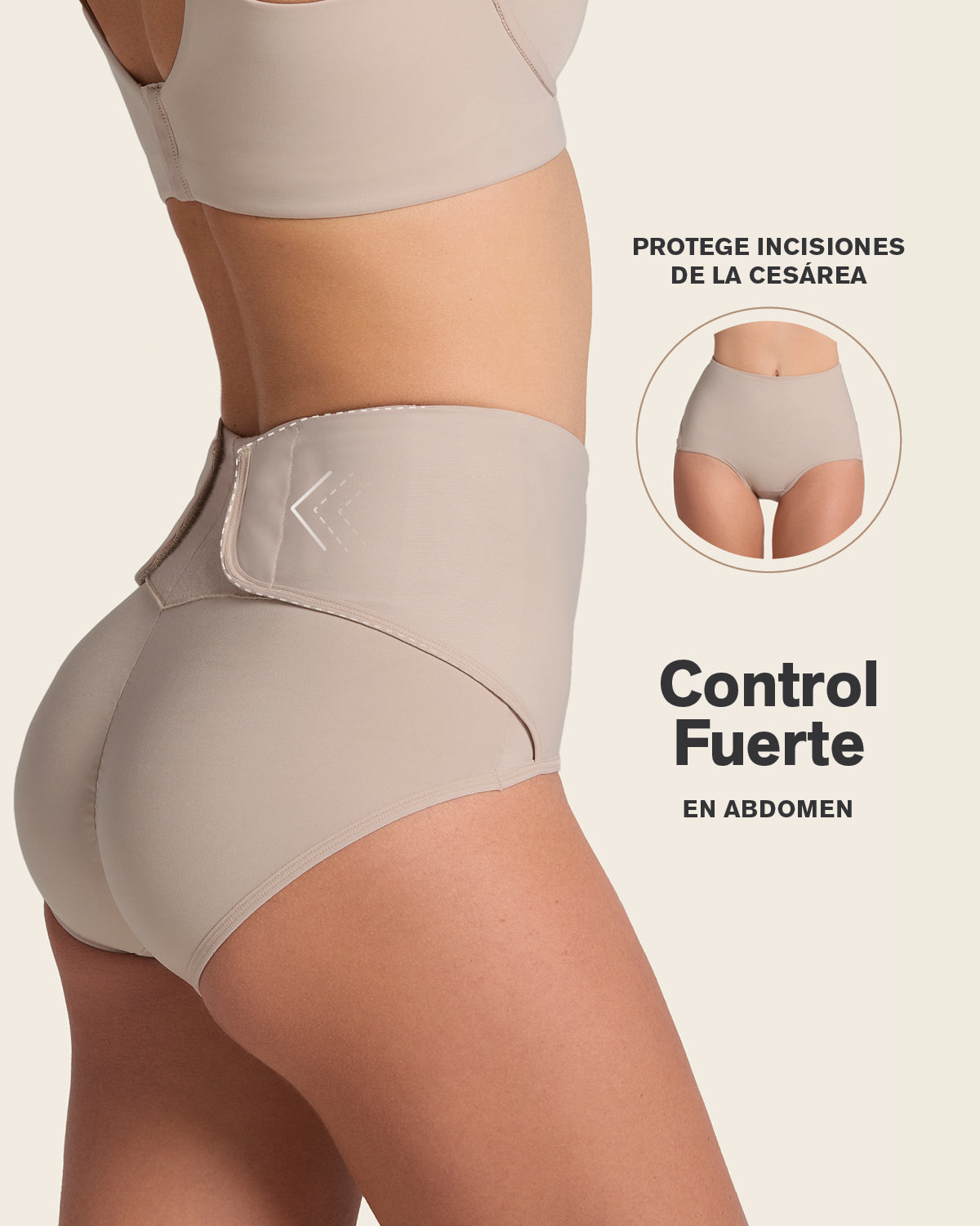 2-Pack Firm Compression Postpartum Panties with Adjustable Belly Wrap