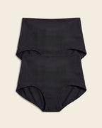 2-Pack Firm Compression Postpartum Panties with Adjustable Belly Wrap
