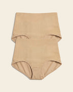2-Pack Firm Compression Postpartum Panties with Adjustable Belly Wrap