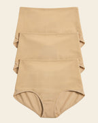 3-Pack Firm Compression Postpartum Panties with Adjustable Belly Wrap