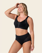 Everyday Bra + Stripe Undetectable Shaper Panty in Black