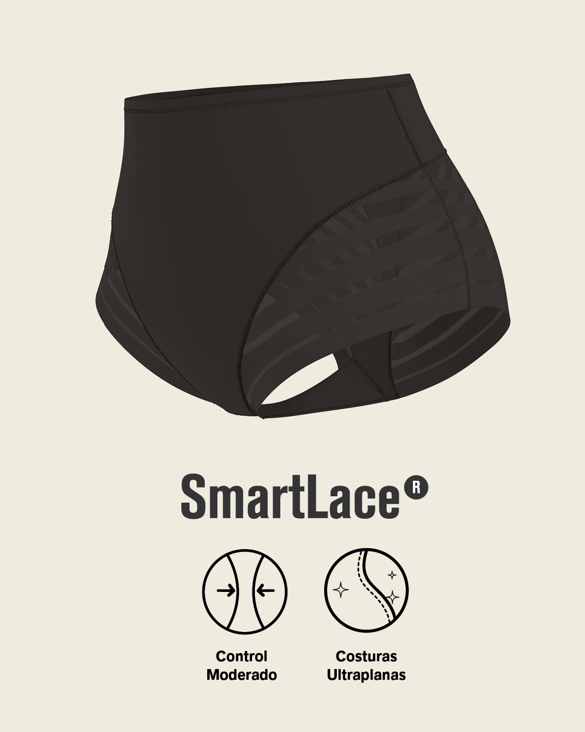 PowerStay Short & Stripe Undetectable Panty Bundle in Black