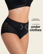 PowerStay Short & Stripe Undetectable Panty Bundle in Black