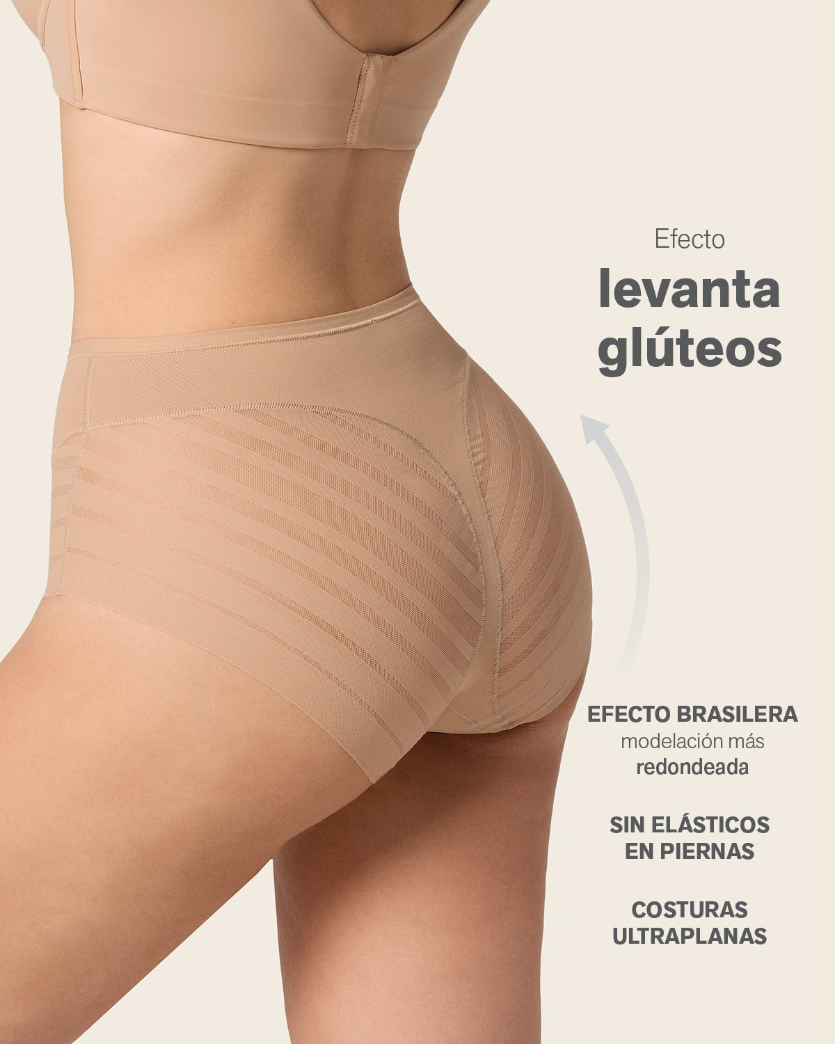 Everyday Bra + Stripe Undetectable Shaper Panty in Golden Beige