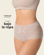 High Profile Bra + Stripe Undetectable Panty in Nude