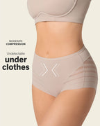 High Profile Bra + Stripe Undetectable Panty in Nude