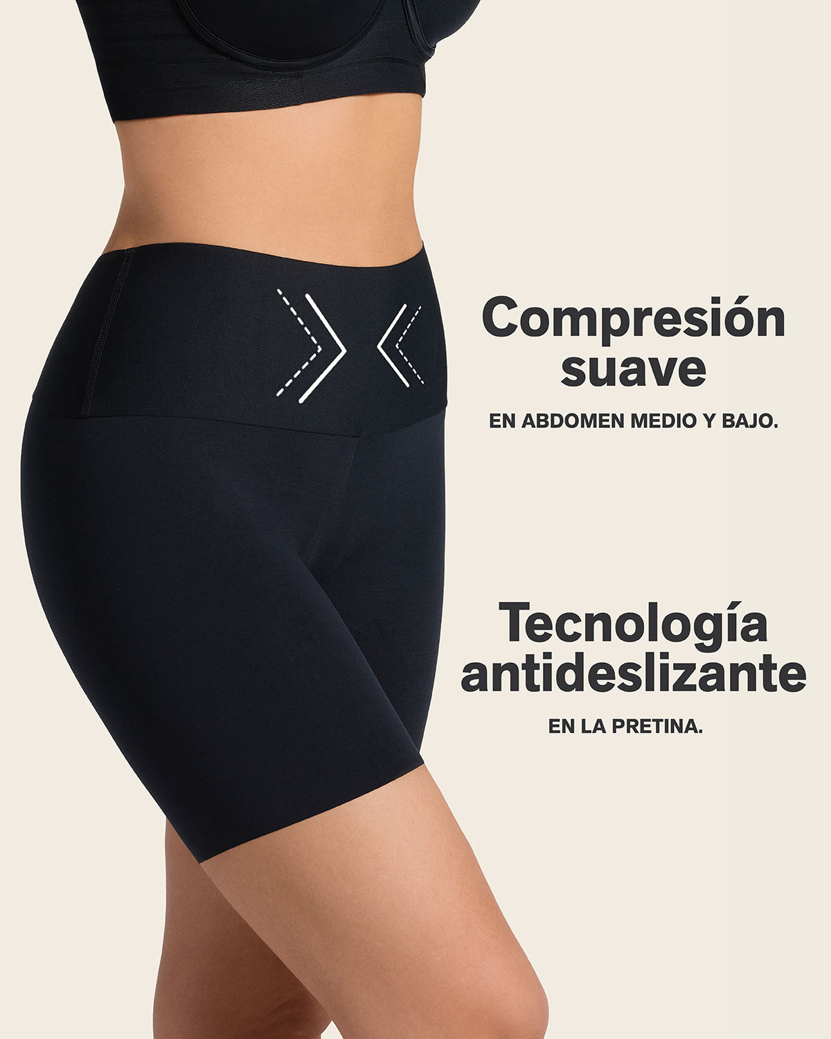 High Profile Bra & PowerStay Short in Black