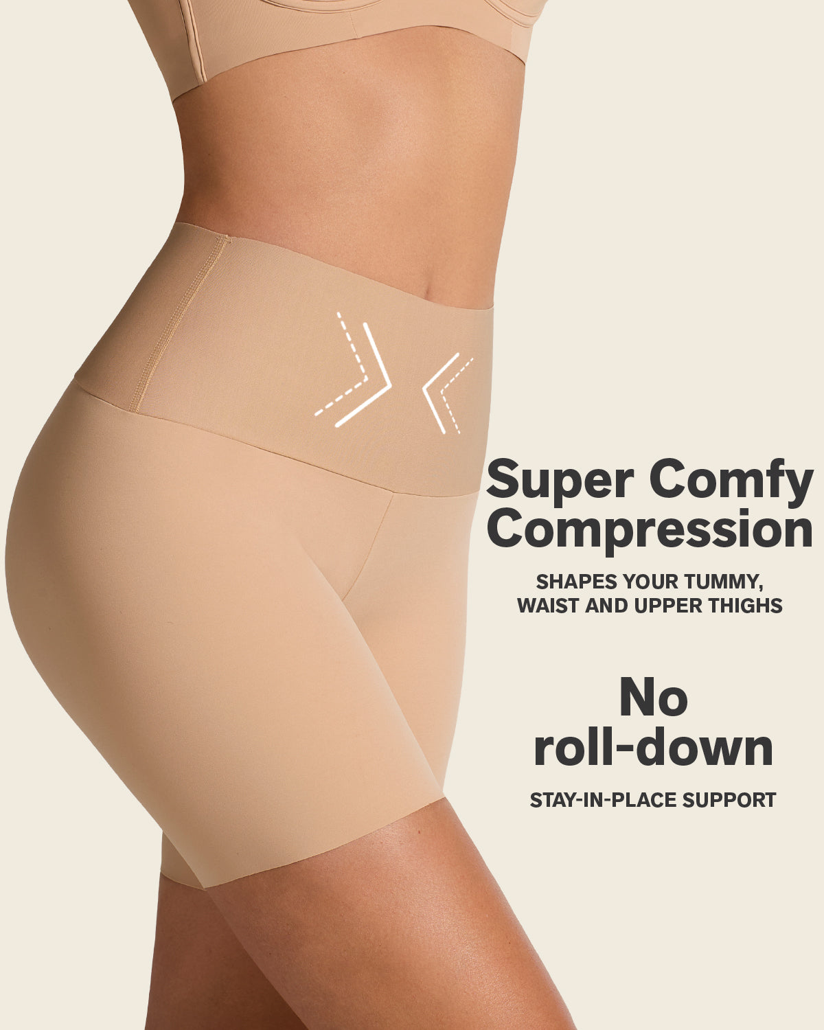 2-Pack Stay-In-Place Seamless Shapewear Shorts