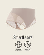 High-Waisted Sheer Lace Shaper Panty