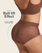 High-Waisted Sheer Lace Shaper Panty