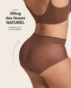 High-Waisted Sheer Lace Shaper Panty
