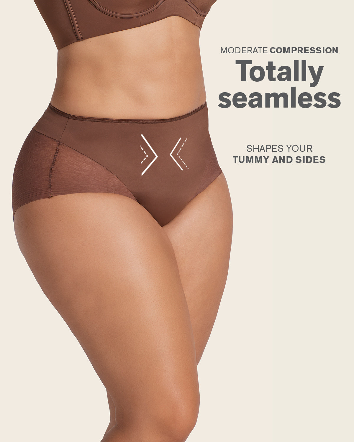 High-Waisted Sheer Lace Shaper Panty