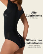 Short Sleeve Round Neck Shaper Bodysuit