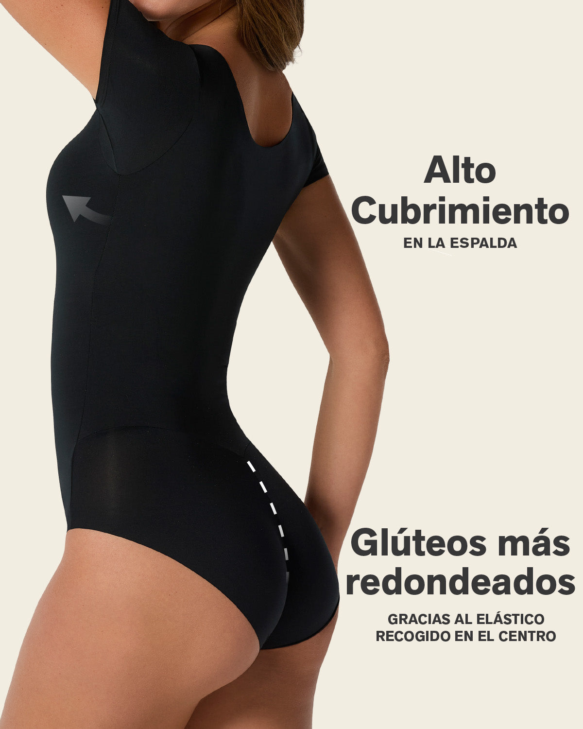 Short Sleeve Round Neck Shaper Bodysuit