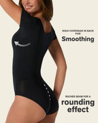 Short Sleeve Round Neck Shaper Bodysuit