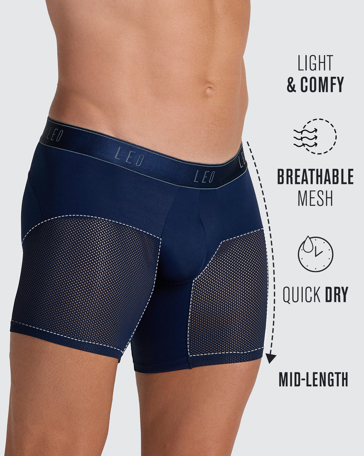 High-Tech Mesh Boxer Brief with Ergonomic Pouch