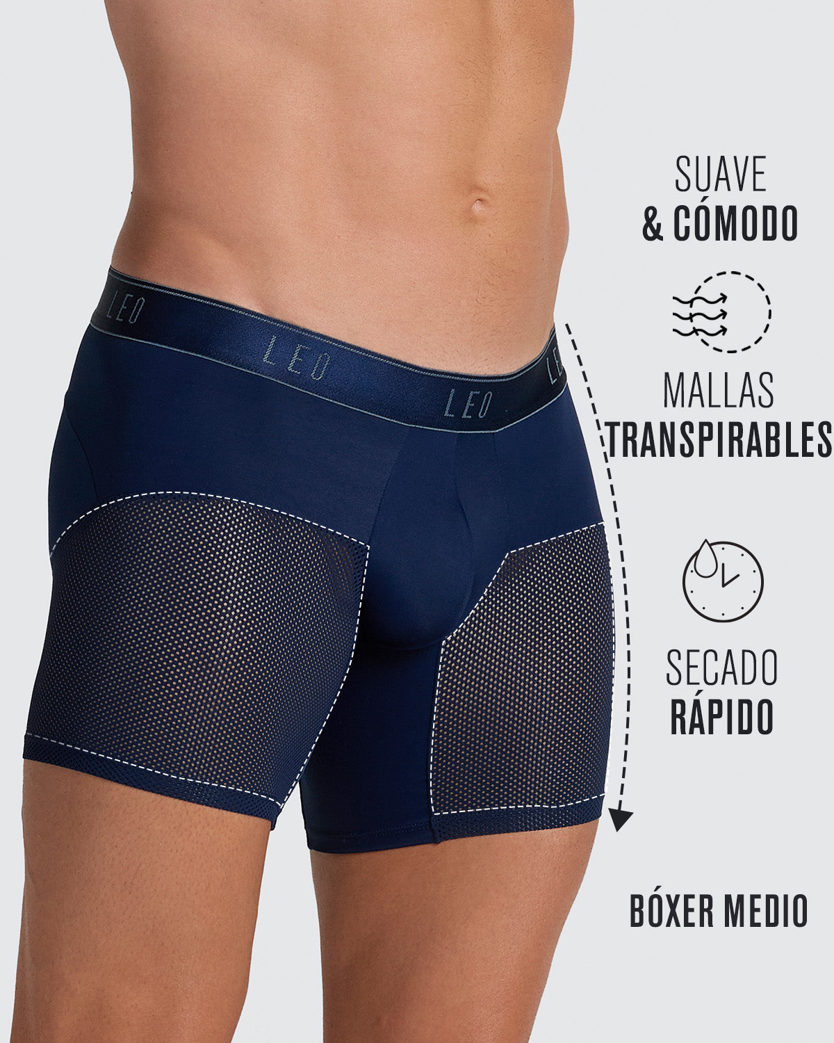 High-Tech Mesh Boxer Brief with Ergonomic Pouch