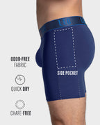 Long Athletic Boxer Brief with Side Pocket