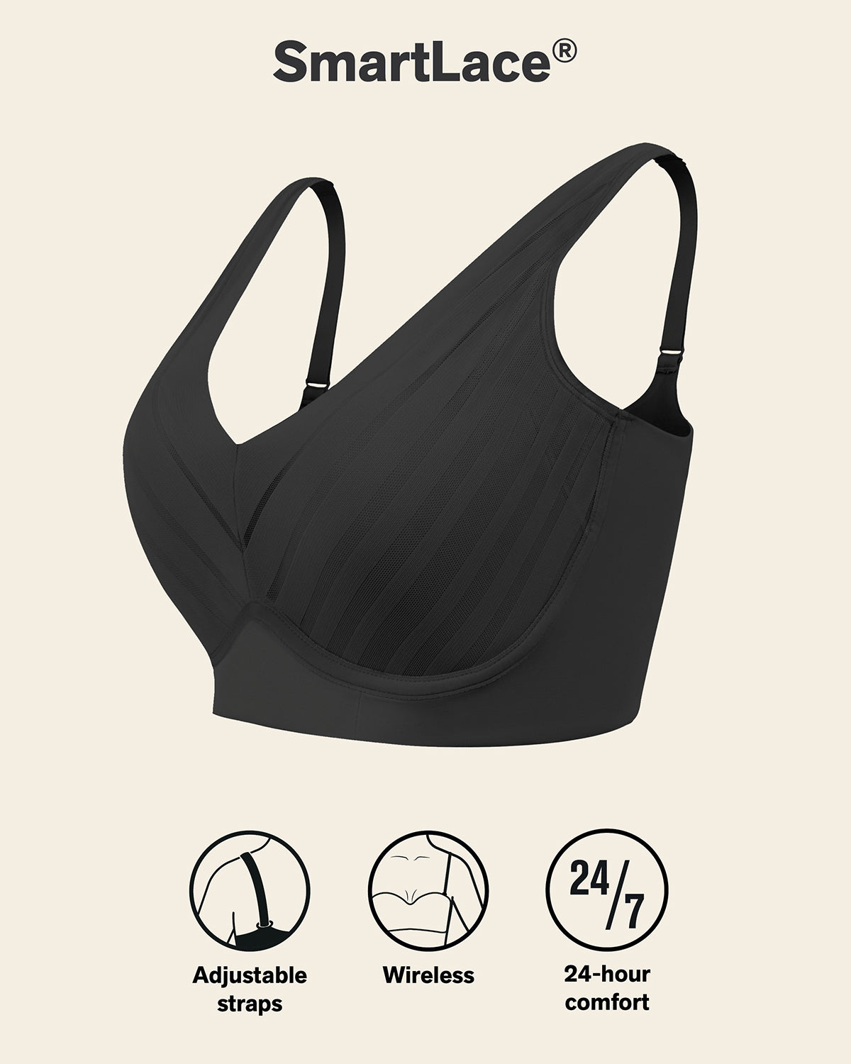 Daily Bra & Undetectable Essentials 3-Pack in Black