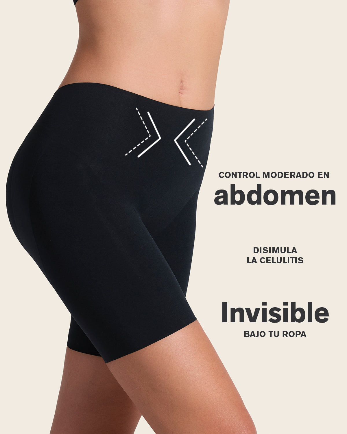 Undetectable Backless Moderate Shaper Short