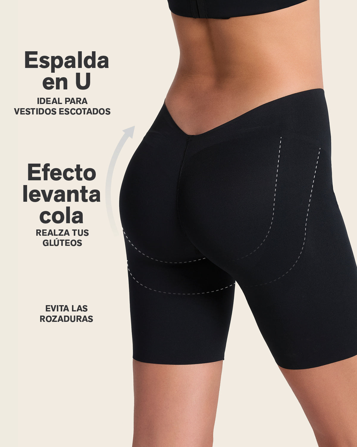 Undetectable Backless Moderate Shaper Short