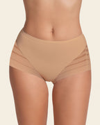 Everyday Bra + Stripe Undetectable Shaper Panty in Golden Beige