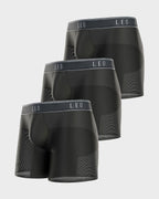 3-Pack High-Tech Mesh Boxer Briefs with Ergonomic Pouch