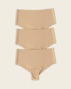 3-Pack Totally Seamless Mid-Rise Microfiber Cheeky Panties